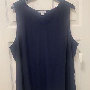 Amazon Essentials Sleeveless Layering Tank Top V-Neck - XXL Navy